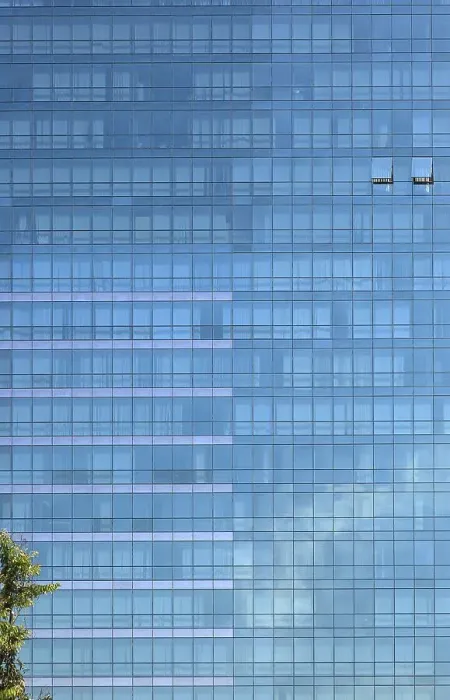 Framed Print : Glass facade, high-rise in the financial district Framed Print : Glass facade, high-rise in the financial district