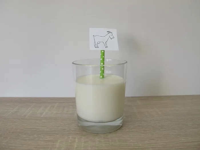 Framed Print : A glass of fresh goat's milk A glass of fresh goat's milk