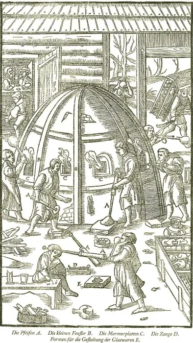 Framed Print : Glass furnace for the production of finished glassware