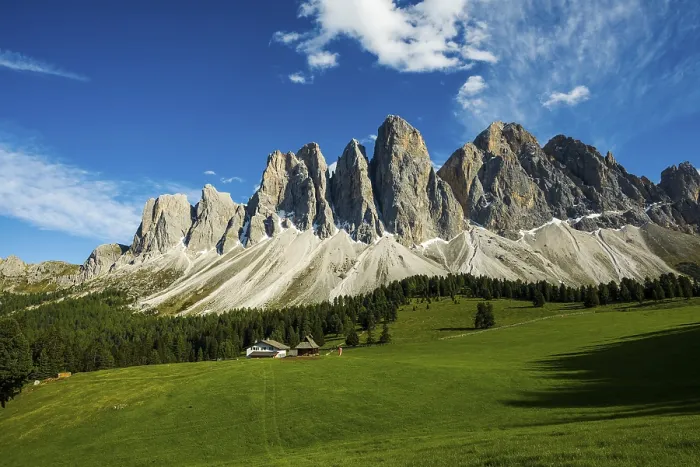Framed Print : Glatschalm, Geislerspitzen, Villnoess Valley