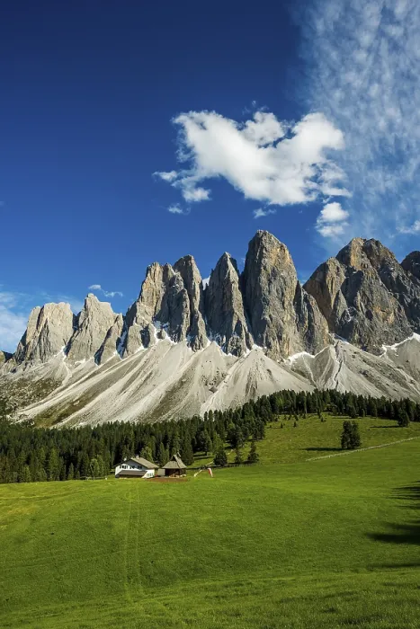 Framed Print : Glatschalm, Geislerspitzen, Villnoess Valley