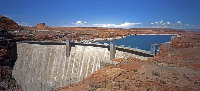 Framed Print : Glen Canyon Dam, Lake Powel, Arizona, USA