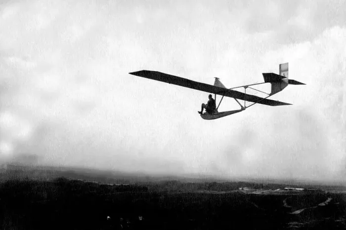 Framed Print : Glider, historic photograph, around 1920 Framed Print : Glider, historic photograph, around 1920