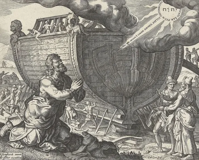 Framed Print : God commands Noah to build the ark
