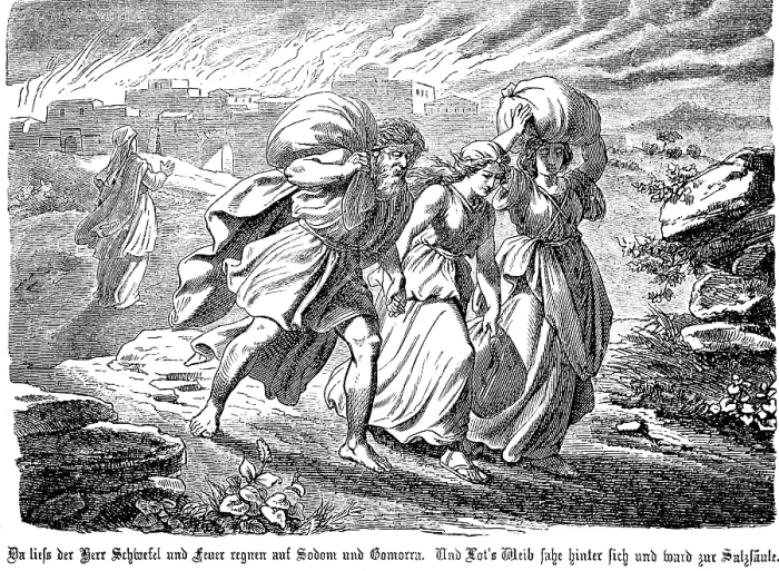 Framed Print : God rains brimstone and fire on Sodom and Gomorrah