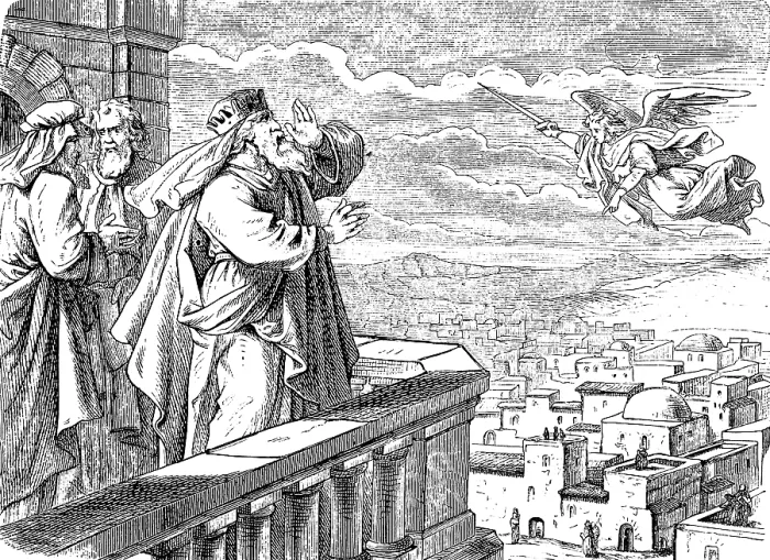 Framed Print : God sent an angel to Jerusalem