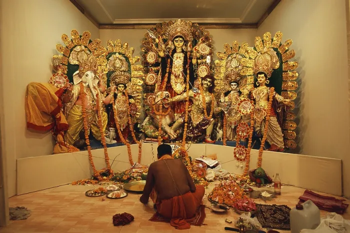 Framed Print : Goddess Durga Puja festival, India