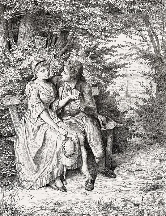 Framed Print : Goethe's love affair with Friederike Brion Framed Print : Goethe's love affair with Friederike Brion