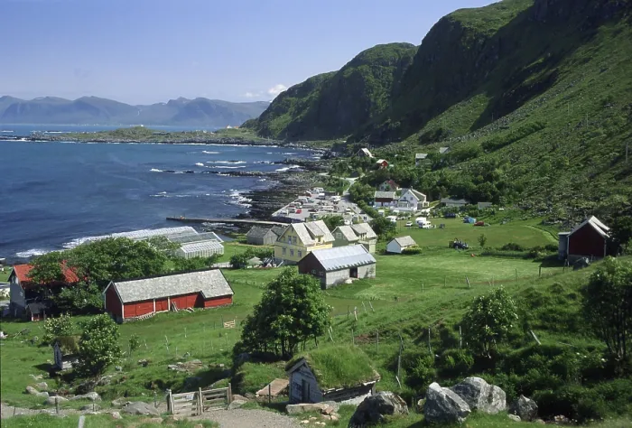 Framed Print : Goksoyr at the coast of Runde, Norway