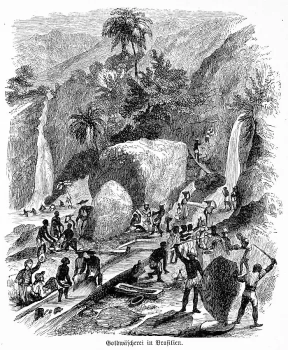 Framed Print : Gold mine, gold panning, waterfall Framed Print : Gold mine, gold panning, waterfall