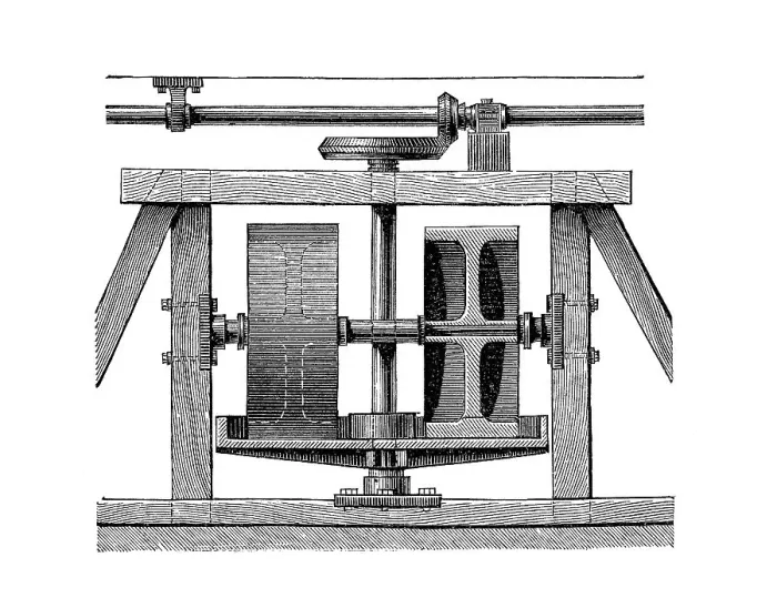Framed Print : Gold mining 1890, pan grinder for crushing gold-bearing quartz