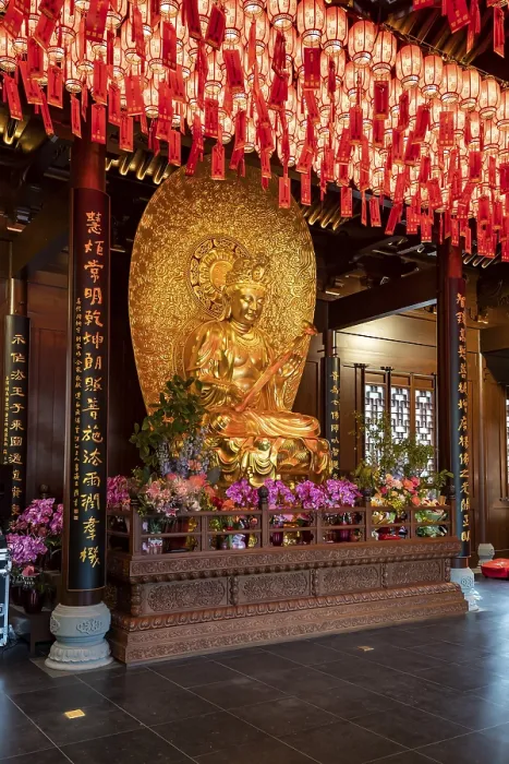 Framed Print : Golden Buddha, Jade Buddha Temple