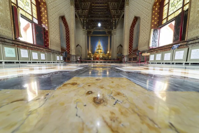 Framed Print : Golden Buddha statue, Bhumispara-mudra Framed Print : Golden Buddha statue, Bhumispara-mudra