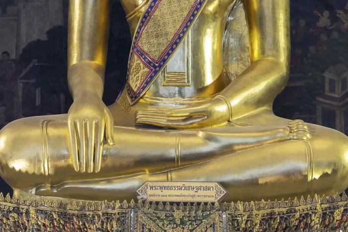 Framed Print : Golden Buddha statue, Bhumispara-mudra Framed Print : Golden Buddha statue, Bhumispara-mudra