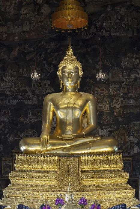 Framed Print : Golden Buddha statue, Bhumispara-mudra Framed Print : Golden Buddha statue, Bhumispara-mudra