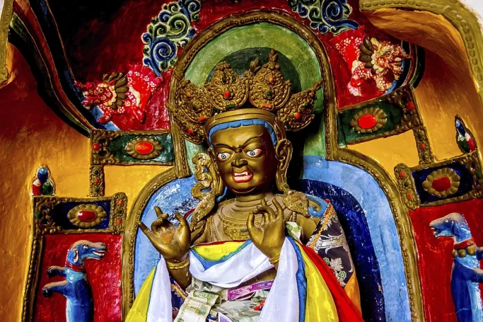 Framed Print : Golden Buddha statue inside Mati Si temple Framed Print : Golden Buddha statue inside Mati Si temple