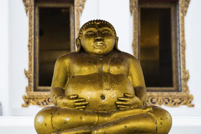 Framed Print : Golden Buddha statue, Wat Pho (Temple of the Reclining Buddha)