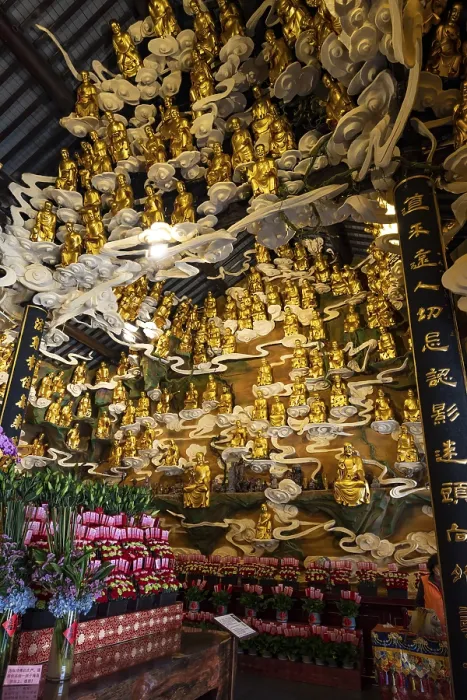 Framed Print : Many golden Buddha statues, House of Prayer