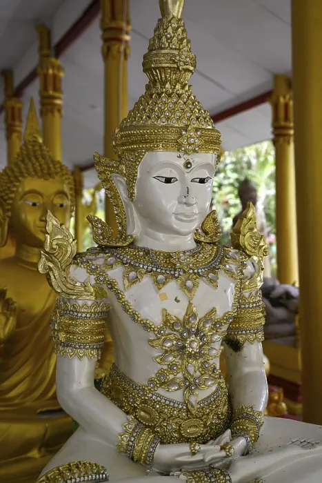 Framed Print : Golden Buddha in Wat Saphan temple Framed Print : Golden Buddha in Wat Saphan temple