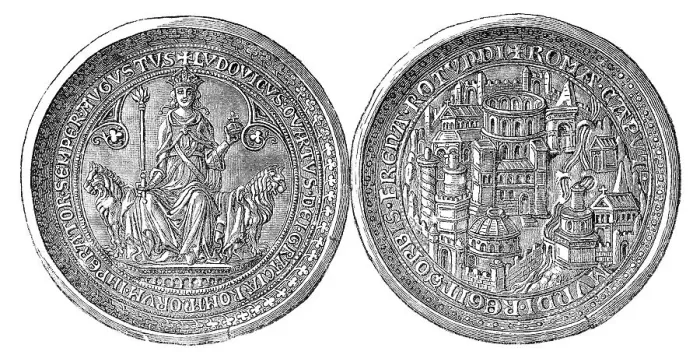 Framed Print : Golden Bull of Louis IV, 1282-1347 Framed Print : Golden Bull of Louis IV, 1282-1347
