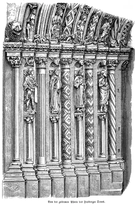 Framed Print : Part of the golden gate of St. Mary's Evangelical Lutheran Cathedral