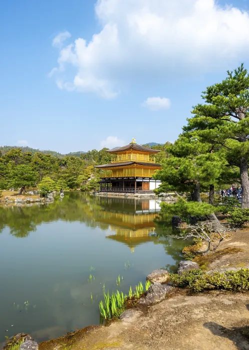 Framed Print : Golden Pavilion reflected in pond Framed Print : Golden Pavilion reflected in pond