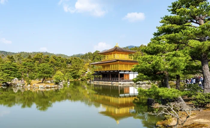 Framed Print : Golden Pavilion reflected in pond Framed Print : Golden Pavilion reflected in pond