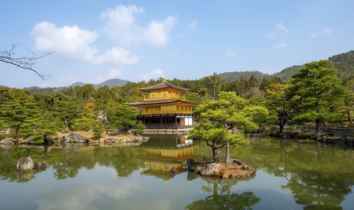Framed Print : Golden Pavilion reflected in pond Framed Print : Golden Pavilion reflected in pond