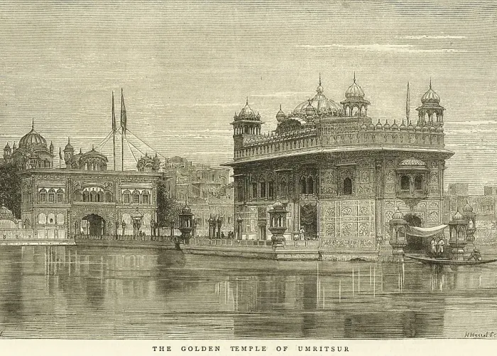 Framed Print : The golden temple of Amritsar, Punjab, India, Asia