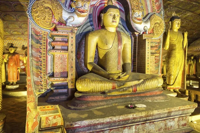 Framed Print : The golden temple of Dambulla is world heritage site and has a total of a total of 153 Buddha statues Framed Print : The golden temple of Dambulla is world heritage site and has a total of a total of 153 Buddha statues