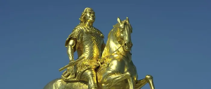 Framed Print : Goldener Reiter, Golden Cavalier