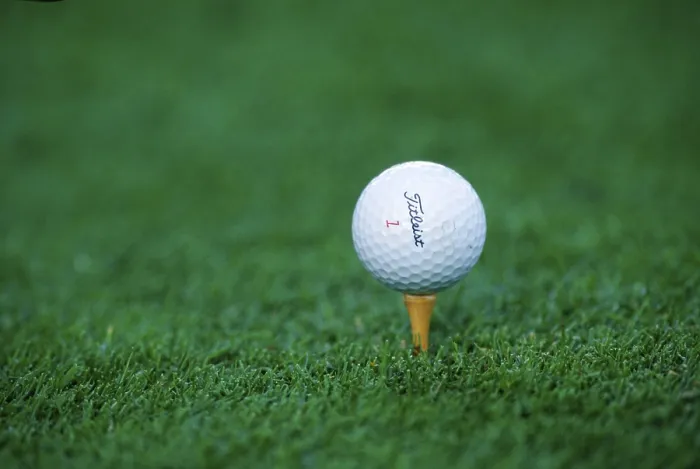 Framed Print : Golf ball on tee, Sweden
