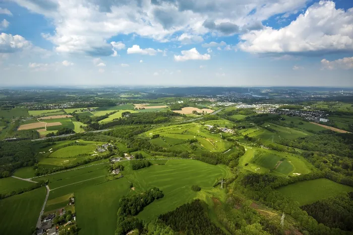 Framed Print : Golfclub Gut Berge Gevelsberg with driving range Framed Print : Golfclub Gut Berge Gevelsberg with driving range