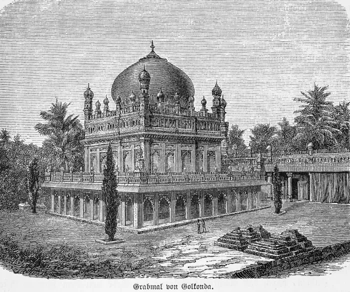 Framed Print : Golkonda, tomb, king, sultan, splendour