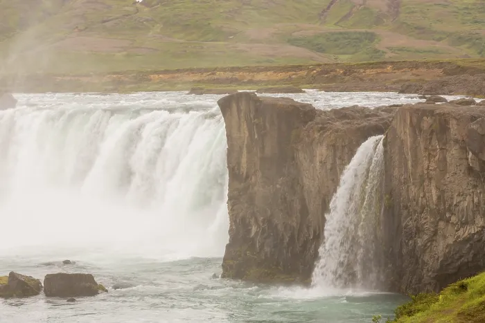 Framed Print : Gooafoss waterfall in northern Iceland Goafoss waterfall in northern Iceland