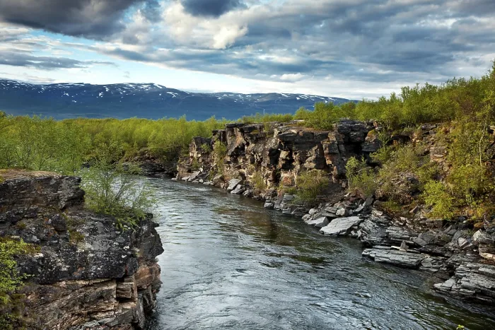Framed Print : Gorge, Abiskojakka, Abiskojakka river Framed Print : Gorge, Abiskojakka, Abiskojakka river