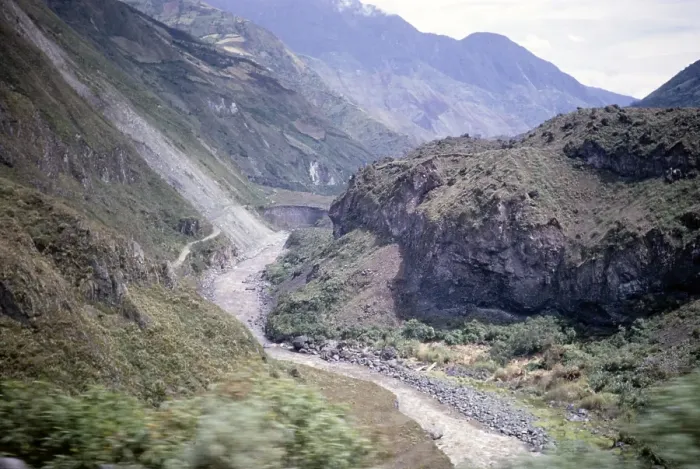 Framed Print : Gorge of the Patate River near Banos de Agua Santa, Ecuador, Tungurahua Province, South America 1962, South America