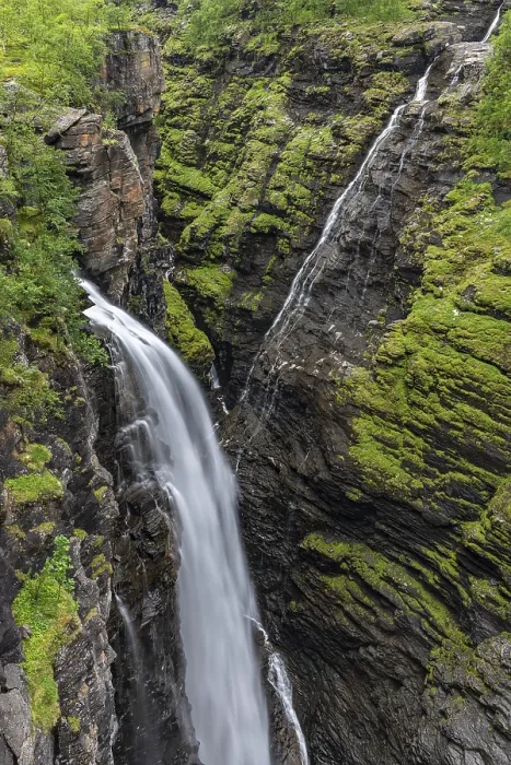 Framed Print : Gorzifossen waterfall, Gorsa bridge