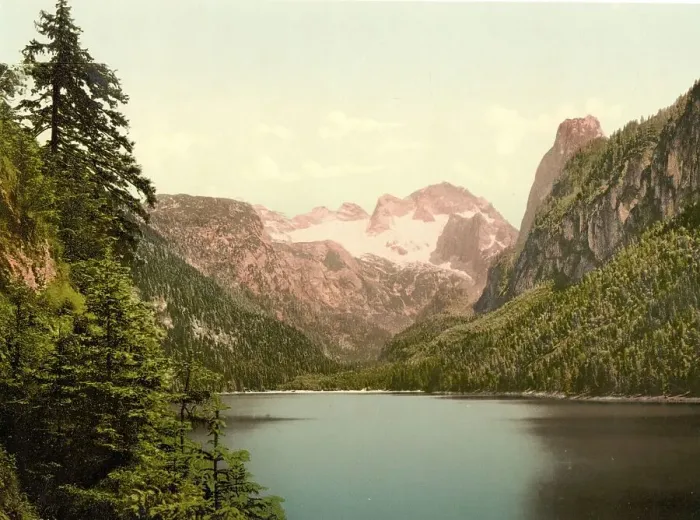 Framed Print : Gosausee and Dachstein, Austria, c Framed Print : Gosausee and Dachstein, Austria, c