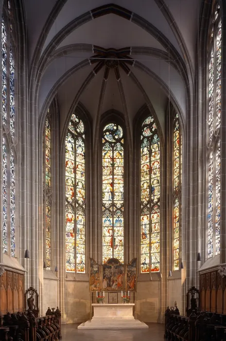 Framed Print : Gothic choir facing east, St. Saint, Saint