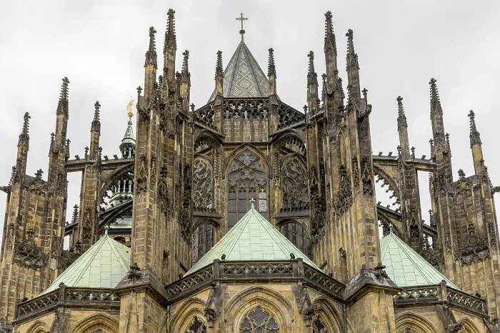 Framed Print : Gothic facade of St. Vitus Cathedral Framed Print : Gothic facade of St. Vitus Cathedral