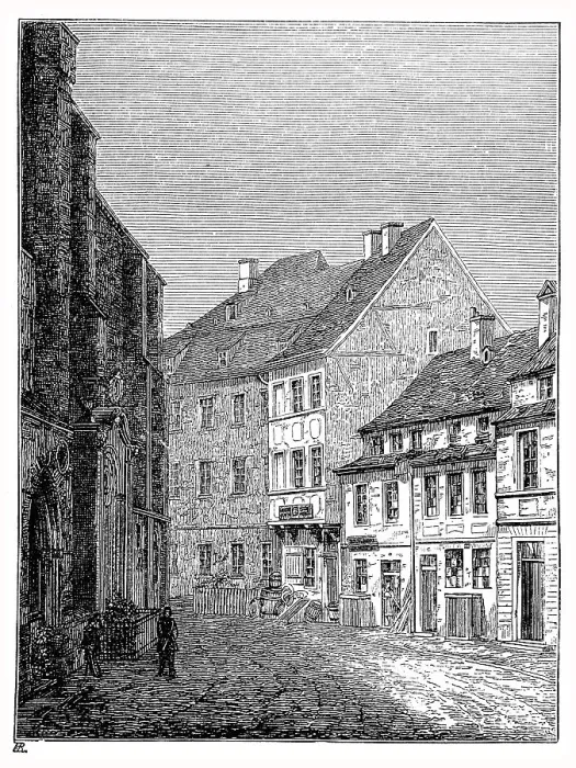 Framed Print : Gotthold Ephraim Lessing, home in Berlin Nikolaikirchhof 10
