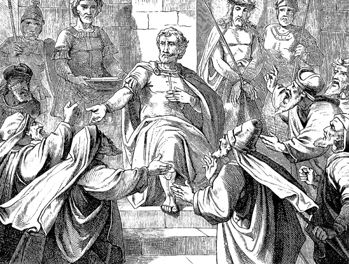 Framed Print : The governor Pilate in the judgment seat