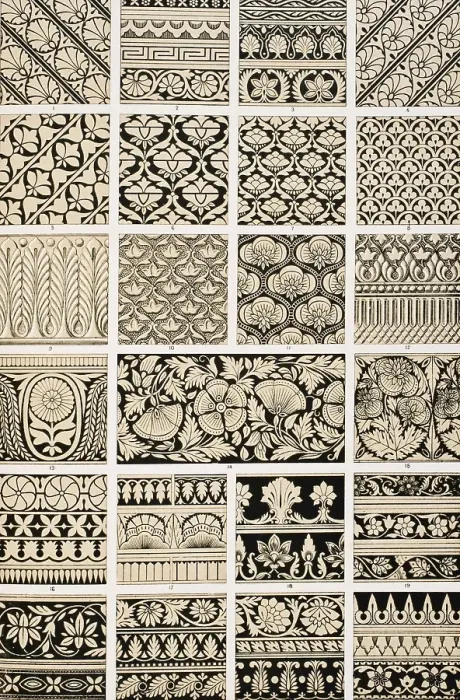 Framed Print : Grammar of Ornament by Owen Jones published by Day & Son London 1865 Framed Print : Grammar of Ornament by Owen Jones published by Day & Son London 1865