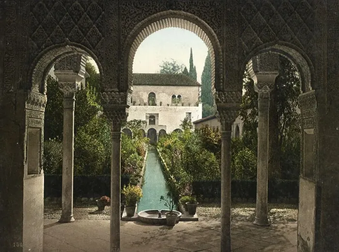 Framed Print : Granada. Galeria exterior del Generalife