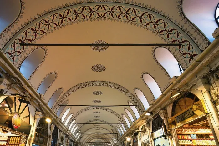 Framed Print : Grand Bazaar alley ceiling, Istanbul, Turkey, Asia