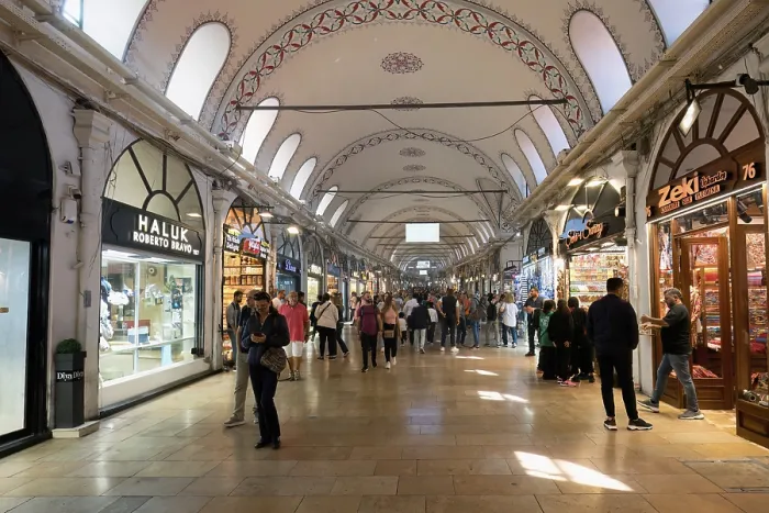 Framed Print : Grand Bazaar alley with many people Framed Print : Grand Bazaar alley with many people