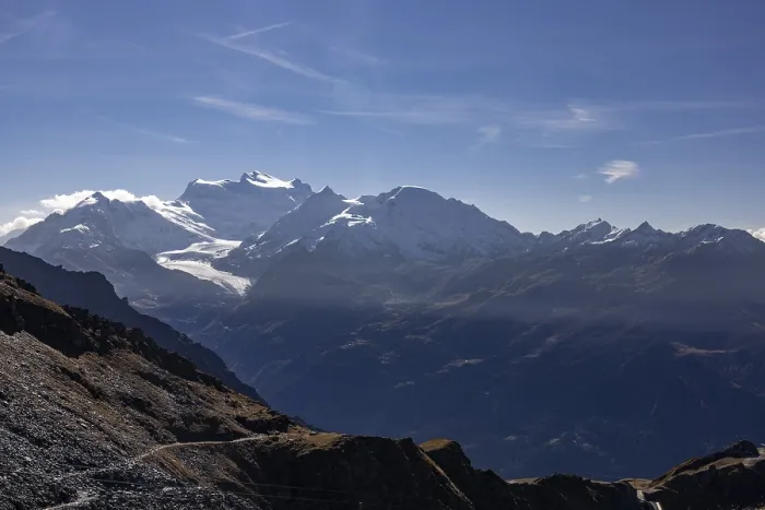 Framed Print : Grand Combin with Glacier de Corbassiere