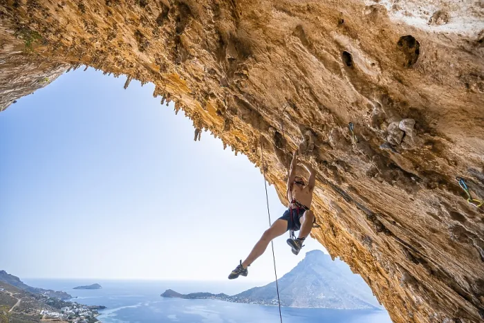 Framed Print : Grande Grotta, Armeos sector, lead climbing Framed Print : Grande Grotta, Armeos sector, lead climbing