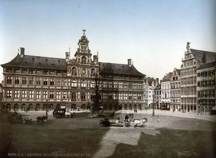 Framed Print : Grande Place with City Hall, Antwerp